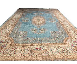 HAND KNOTTED AUBUSSON WOOL RUG