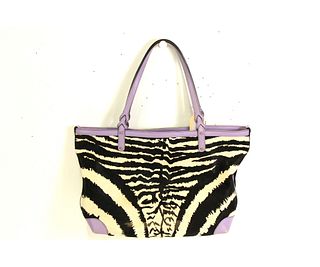 Gucci Black/Beige Zebra Imprint Tote Bag