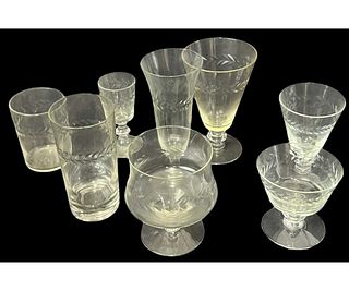 SET OF 74 PIECES OF LIBBY GLASSWARE