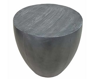 MODERN METAL SIDE TABLE WITH WOOD TOP