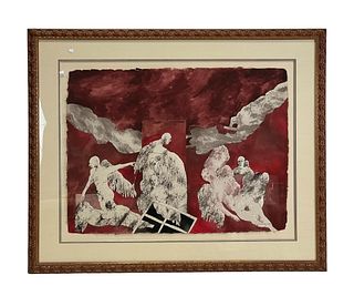 ENRIQUE LOPEZ "ANGELS IN HELL" MIXED MEDIA
