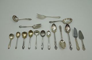 Group of (16) Sterling Silver Flatware Serving Pieces.