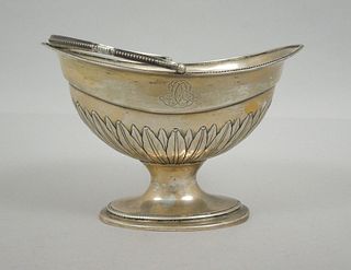 George III Irish Silver Oval Basket, William Bond.
