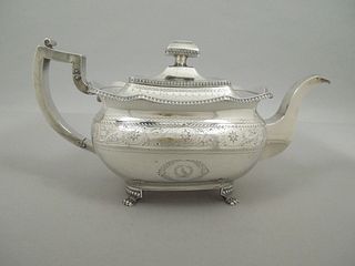 George IV Irish Silver Teapot, Richard Sawyer.