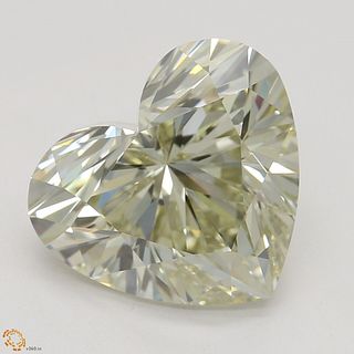 2.30 ct, Natural Fancy Light Brownish Greenish Yellow Even Color, VVS2, Heart cut Diamond (GIA Graded), Appraised Value: $20,600 