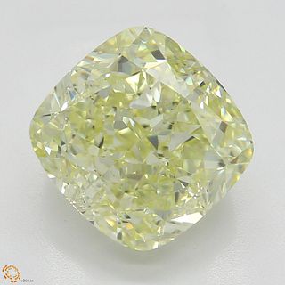 3.02 ct, Natural Fancy Light Yellow Even Color, VS2, Cushion cut Diamond (GIA Graded), Appraised Value: $51,300 