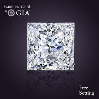 NO-RESERVE LOT: 1.50 ct, E/VS2, Princess cut GIA Graded Diamond. Appraised Value: $39,900 
