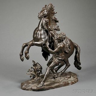 After Guillaume Coustou (French, 1677-1746)       Bronze Figure of a Marly Horse
