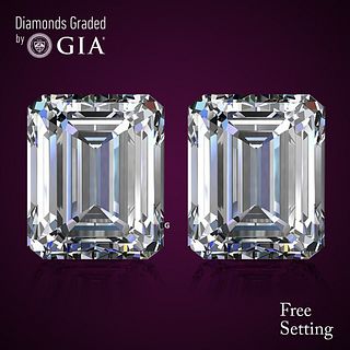 6.02 carat diamond pair Emerald cut Diamond GIA Graded 1) 3.01 ct, Color I, VS2 2) 3.01 ct, Color I, VS2 . Appraised Value: $209,800 