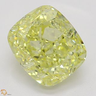 1.51 ct, Natural Fancy Intense Yellow Even Color, VS2, Cushion cut Diamond (GIA Graded), Appraised Value: $41,300 