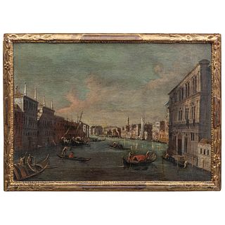 GAETANO VETTURALI LUCCA, (1701-1783) A LA MANERA DE GIOVANNI ANTONIO CANAL (CANALETTO) VENECIA, (1697-1768) EL GRAN CANAL MI...