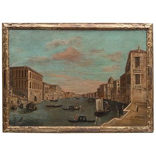 GAETANO VETTURALI LUCCA, (1701-1783) A LA MANERA DE GIOVANNI ANTONIO CANAL (CANALETTO) VENECIA (1697-1768) EL GRAN CANAL 