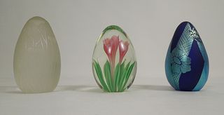 (3) Orient & Flume Art Glass Paperweights.