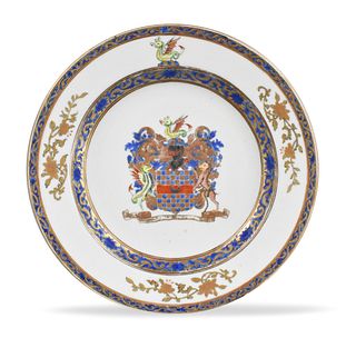 Chinese Gilt Enamel Clifford Armorial Plate,18th C