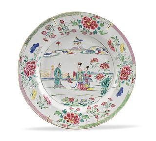 Large Chinese Famille Rose Plate,Yongzheng Period