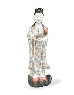 Chinese Famille Rose Porcelain Figure, ROC Period