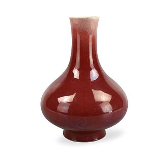 Chinese Oxblood Glazed Vase,18th C.