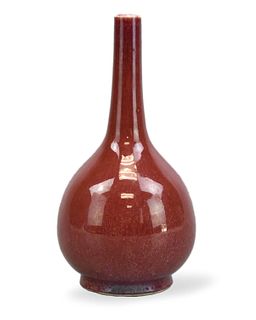 Chinese Red Flambe Glazed Globular Vase ,18th C.
