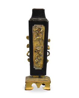 Chinese Gilt Bronze Incense Burner Vase,18th C.