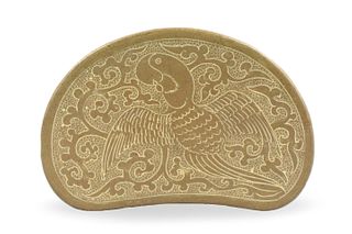 Chinese CiZhou Porcelain Pillow w/ Parrot, Song D.