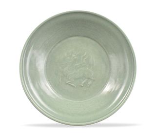 Chinese Longquan Ware Celadon Charger,Ming Dynasty