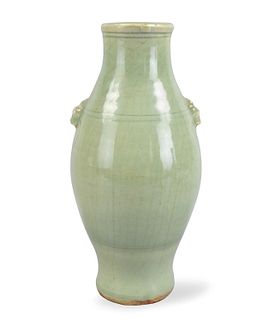 Chinese Longquan Ware Celadon Vase, Ming Dynasty