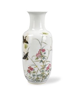 Chinese Famille Rose Vase w/ Goose,ROC Period
