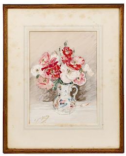 Albert Somerville Shanks Signed Floral Watercolor