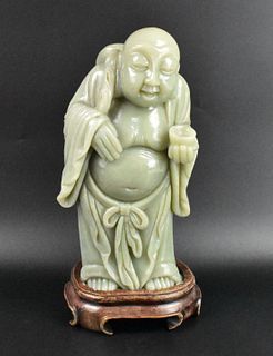 Chinese Jadeite Carving of Laughing Buddha