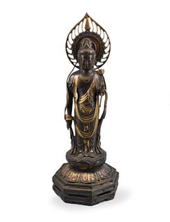 Large Chinese Bronze Buddha Figure, 19/20th C.