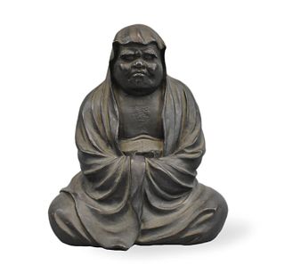 Japanese Bronze Cast Daruma Figure,Meiji Period