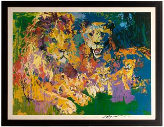 Leroy Neiman (American, 1921-2012) 'Lion's Pride' Offset Lithograph