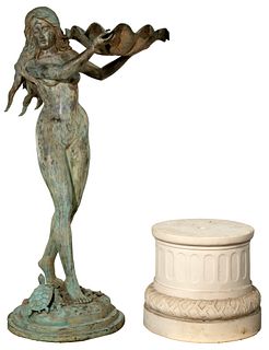 Unknown Artist (American, 20th Century) Cast Bronze Garden Fountain