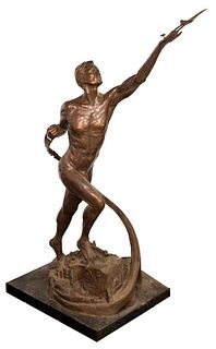 Victor Issa (American, b.1954) 'Power of Thought' Bronze Sculpture