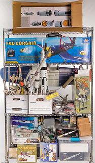 Model Airplane and Rocket Ship Assortment