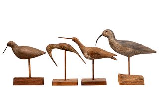 Carved Shore Bird Figurine Assortment
