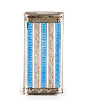 Faberge Style Russian Guilloche Enamel Matchsafe