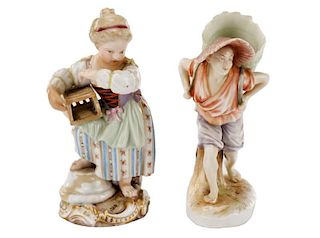 German Porcelain Figurine and Toothpick Holder