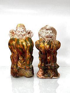 Pair of Chinese Tang-style Tomb Sculptures