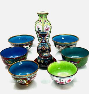 10 Chinese Chinese Cloisonne Pieces