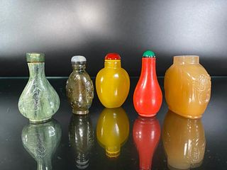 Assorted Hardstone Snuff Bottles