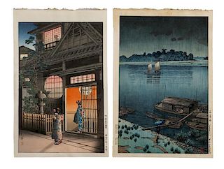 2 Japanese Prints (Tsuchiya Koitsu, Kawase Hasui)