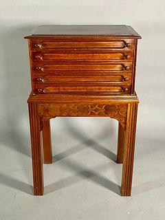 Mahogany Collectors Cabinet on Stand