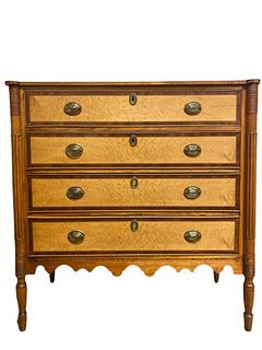 Sheraton Maple and Bird's Eye Maple Chest of Drawers