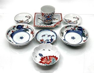 8 Japanese Antique Kakiemon Porcelain Dishes