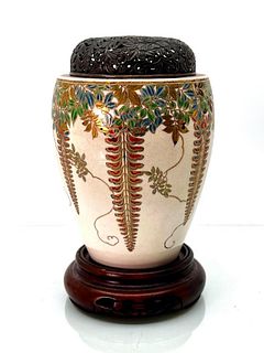 Japanese Satsuma Vase-shaped Incense Burner