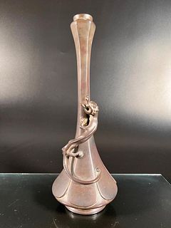 Japanese Meiji-era Metal Vase