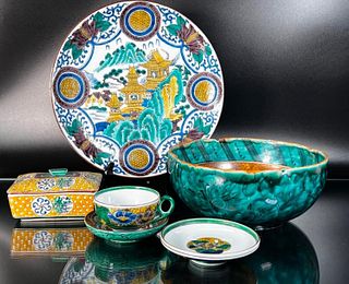 6 Japanese Vintage Kutani Porcelains