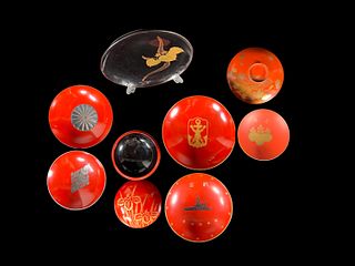 11 Japanese Lacquer Pieces