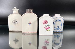 Assorted Antique Porcelain Tea Caddy Lot